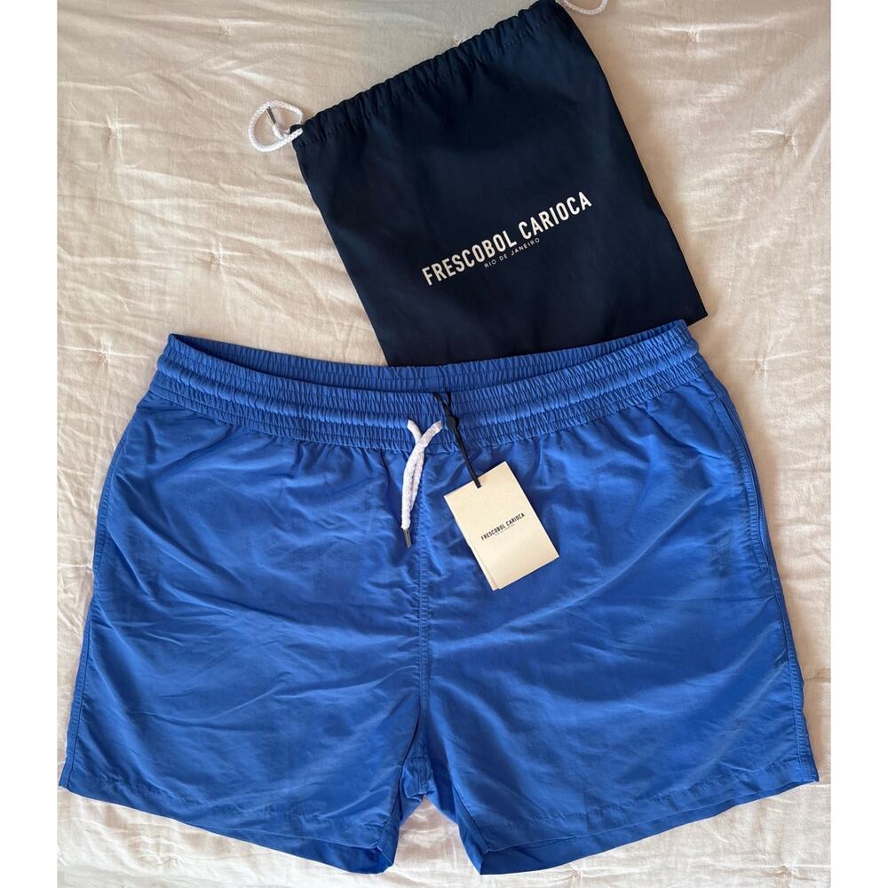 NWT Frescobol Carioca Swim Shorts Men 3XL Lined Pockets Blue Rio De Janeiro